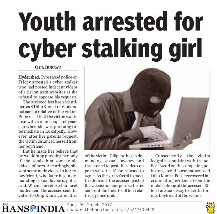 A man was arrested under Cyber criminal case for stalking and harassing ...