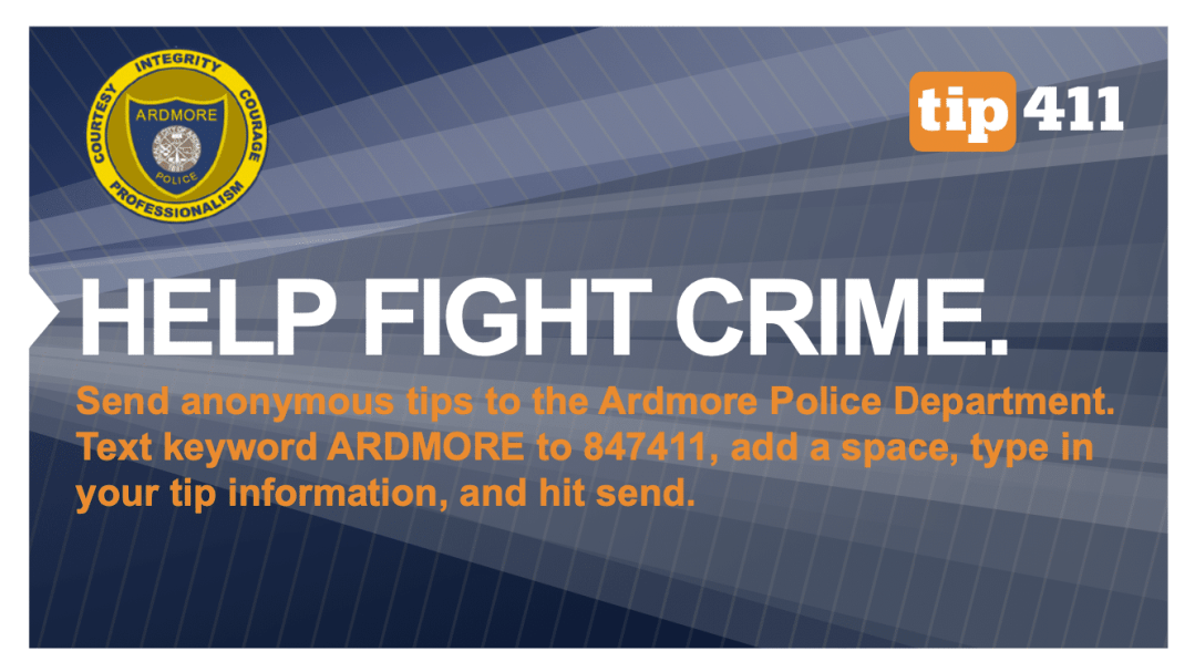 Ardmore Police Department launches new anonymous tip, alert system