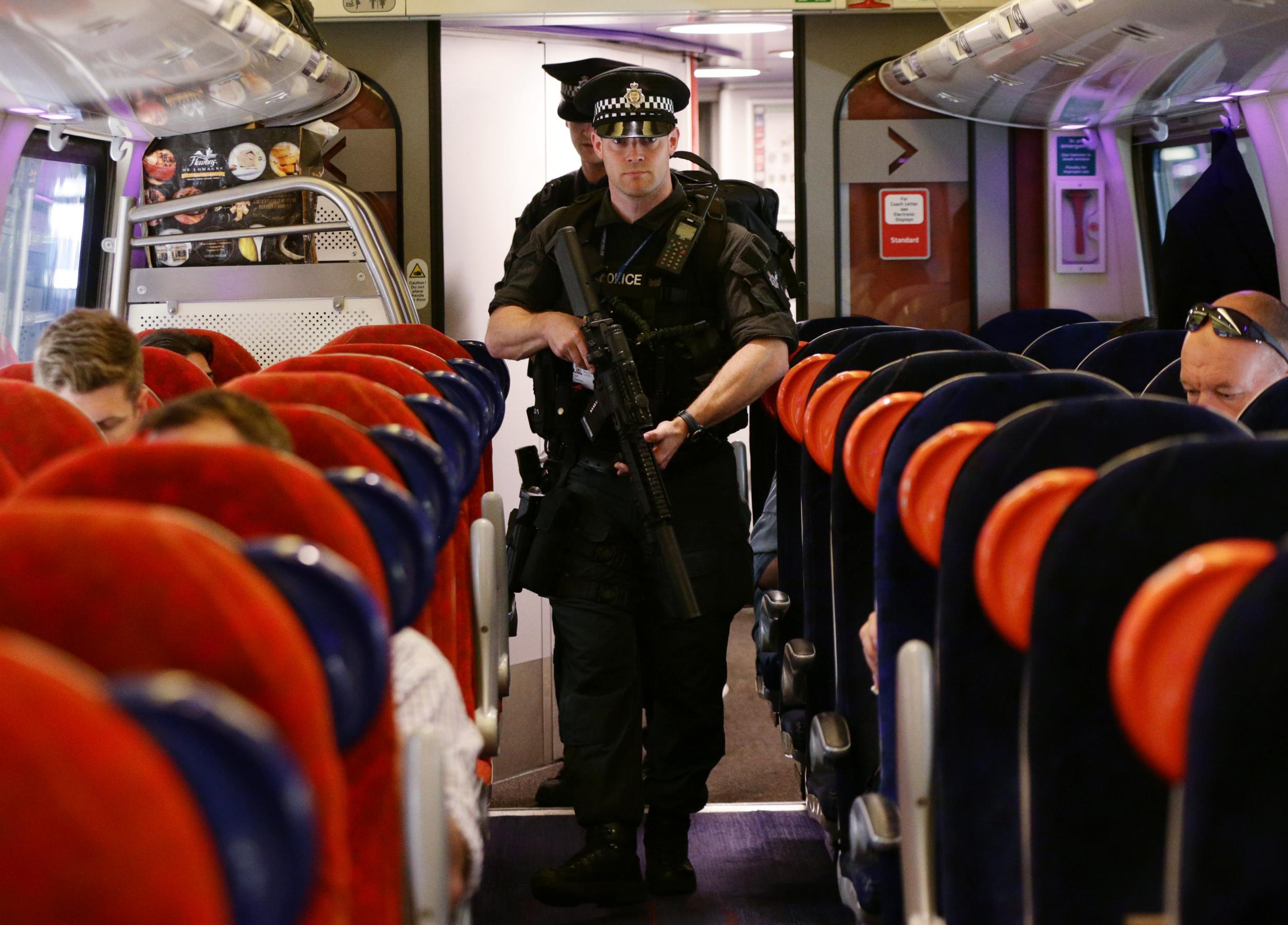 Armed police officers patrol trains nationwide for first time in ...