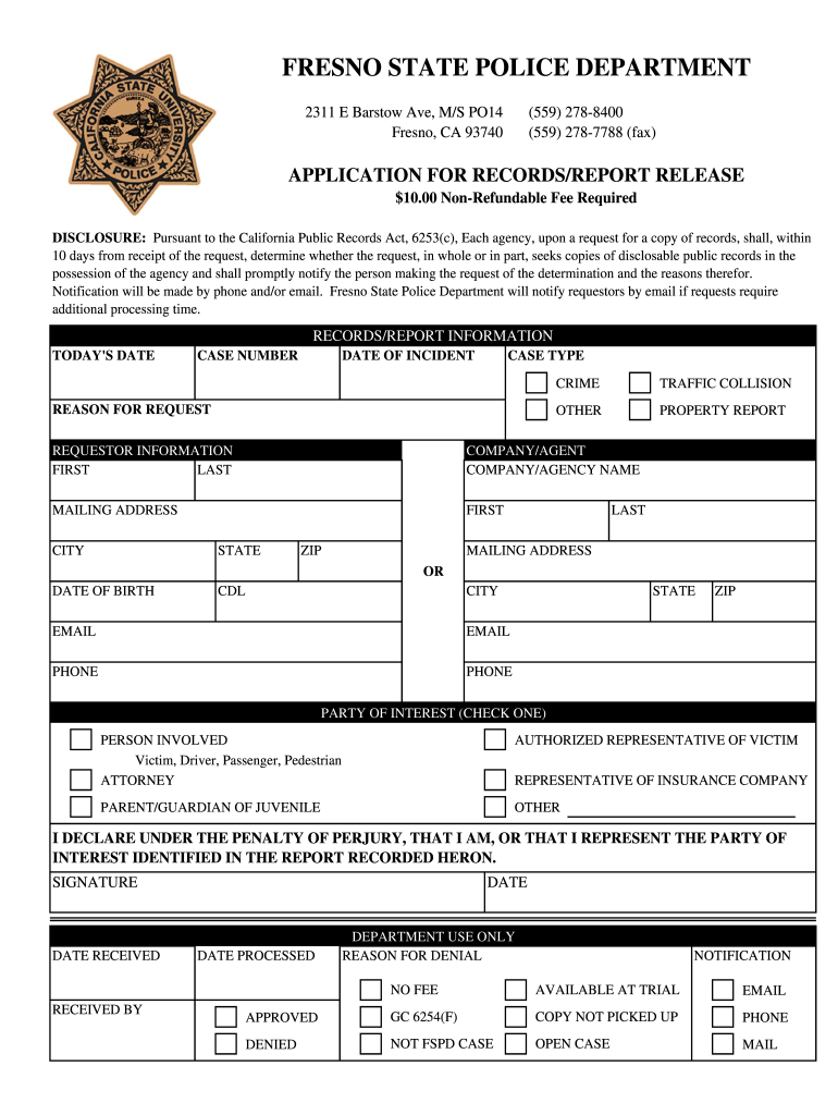 Blank Police Report Template 2020