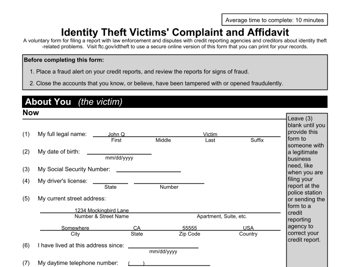 Can You File An Identity Theft Police Report Online ...
