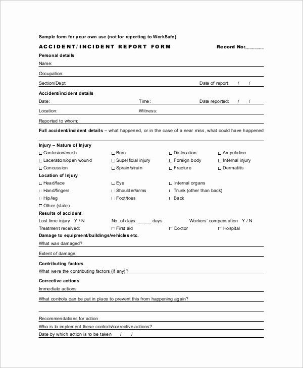Car Accident Report Example