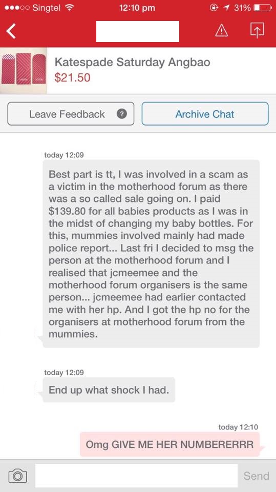 CAROUSELL SCAMMER CHEATS 60 MUMS THEN CONTINUES ON FB. " What kinda law ...