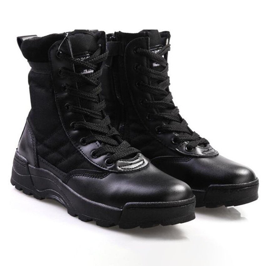 COMBAT POLICE TACTICAL BOOTS SAFETY WATERPROOF HIKING ...