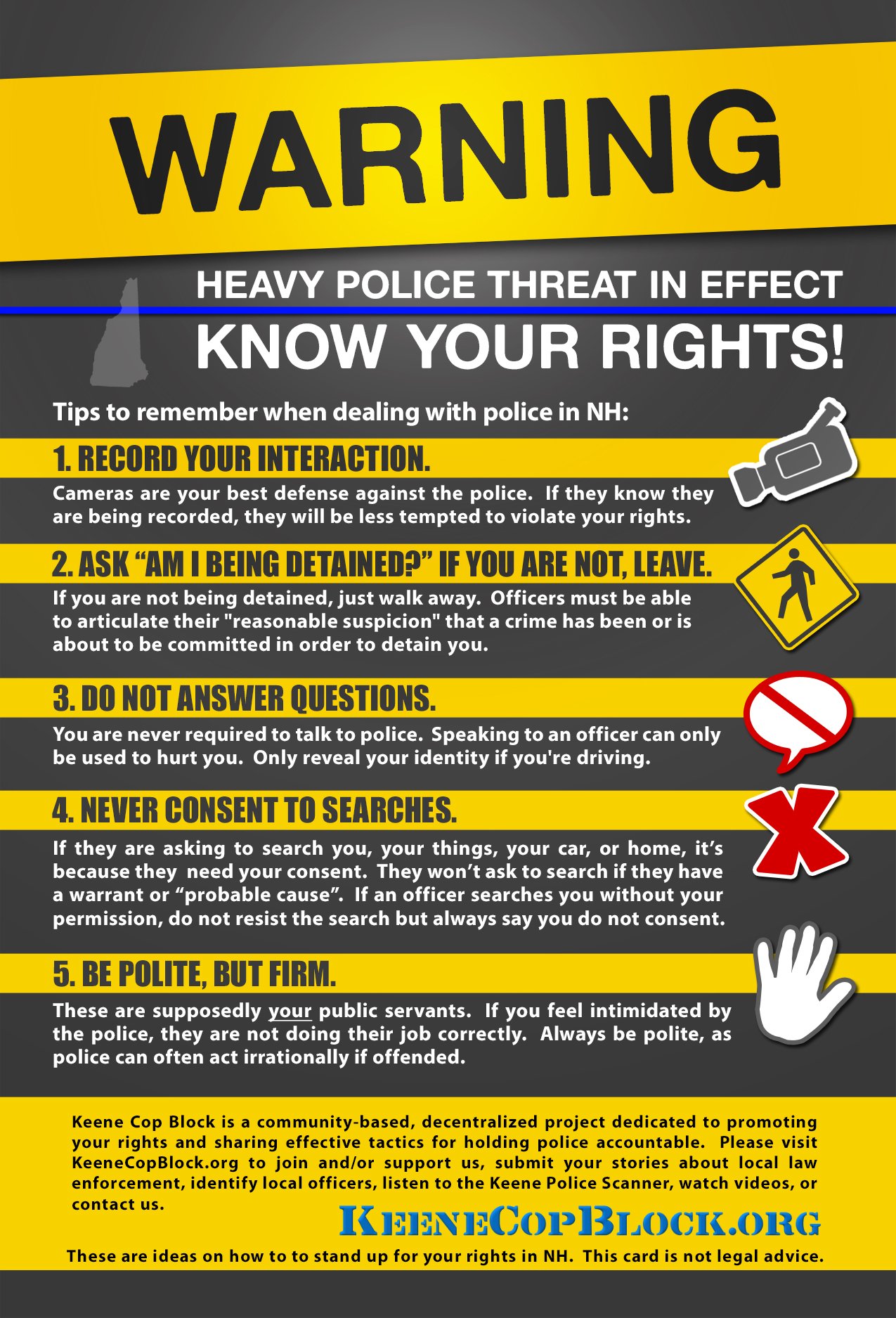 CopBlock Know Your Rights Flyer Updated for 2014