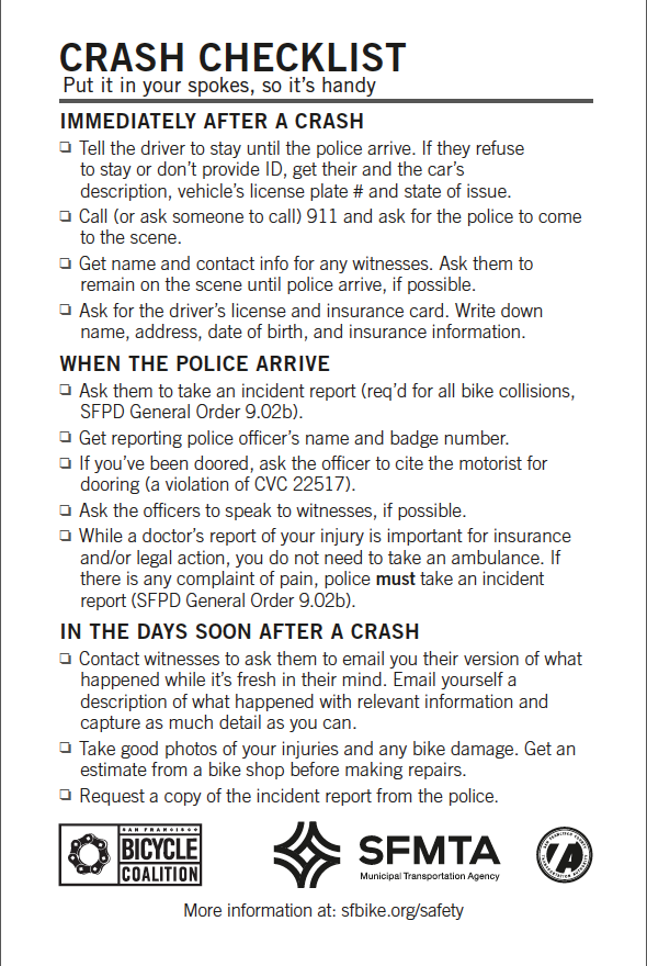 Crash Checklist