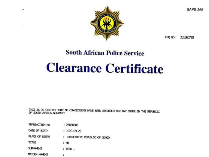 How to Get Police Clearance Certificate in South Africa and Track the ...