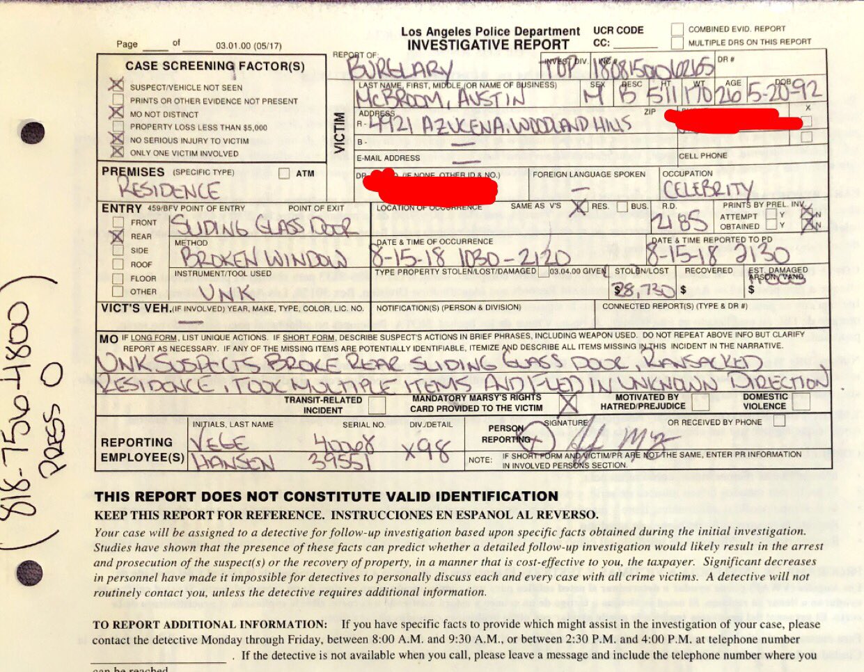 KEEM ð?¿ on Twitter: " I now have the actual police report. The Ace family ...