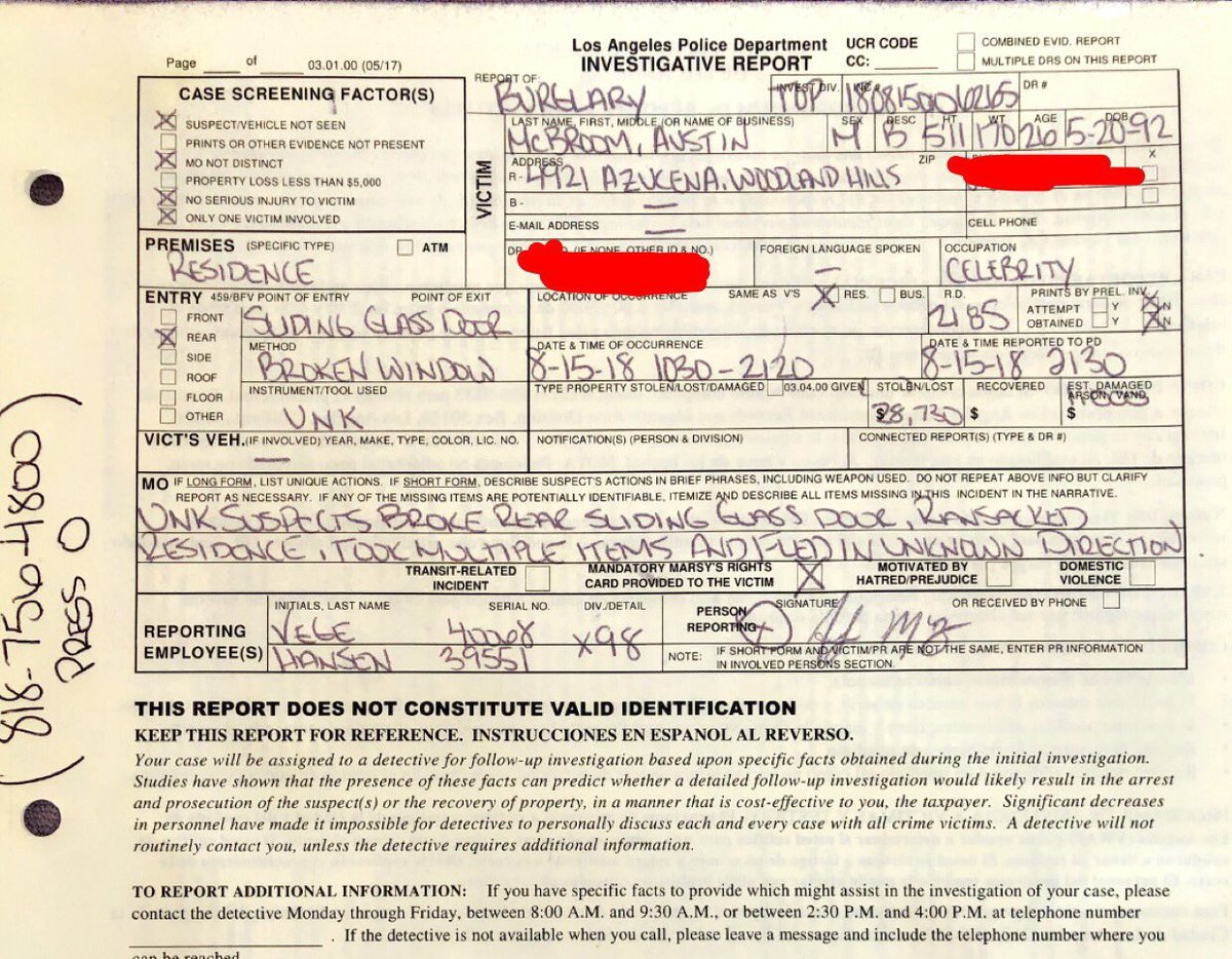 KEEM ð?¿ on Twitter: " I now have the actual police report ...