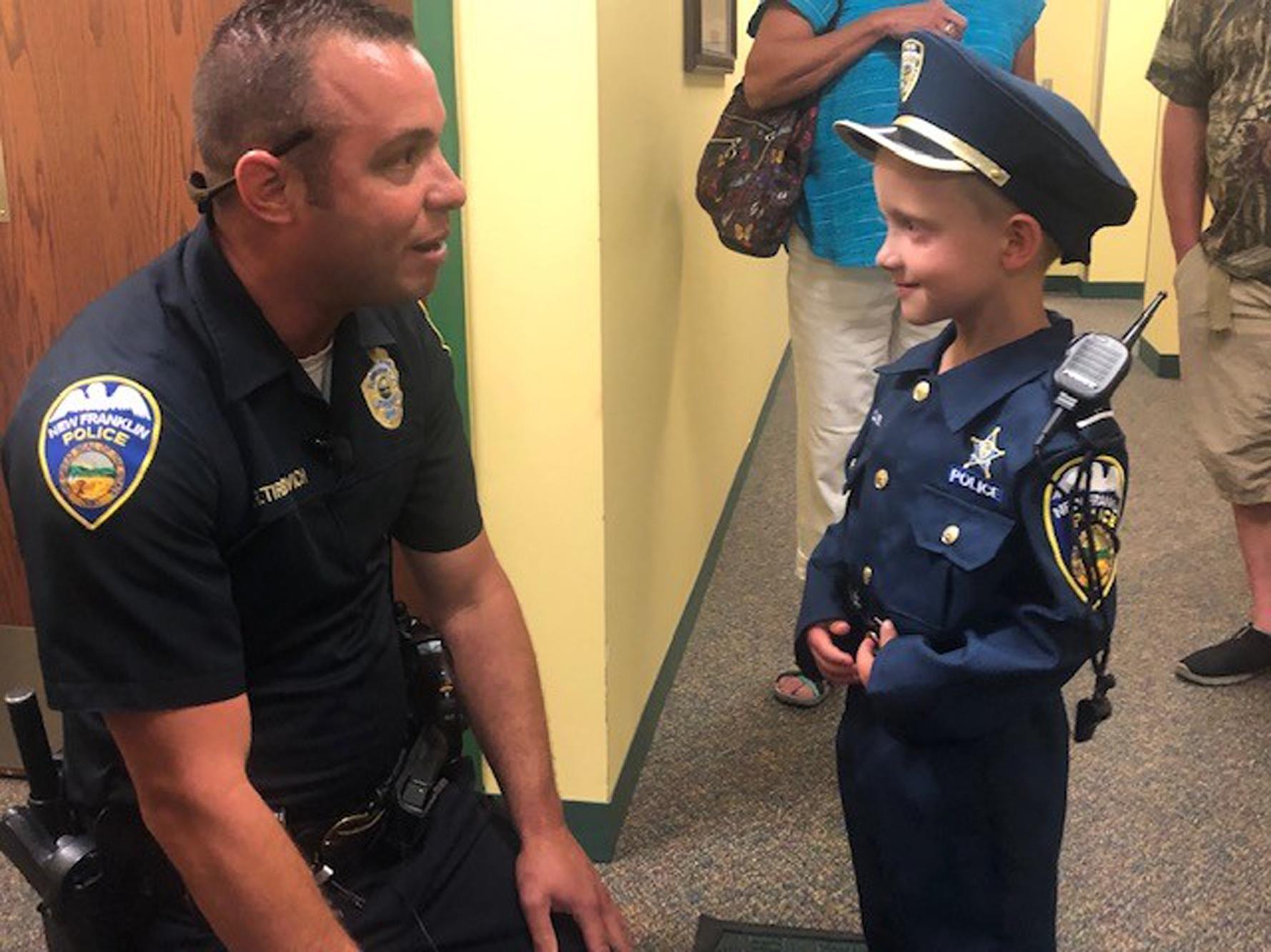 New Franklin boy becomes police officer for a day