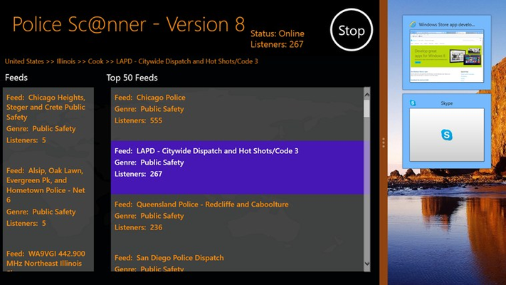 Police Scanner 8 for Windows 8 and 8.1