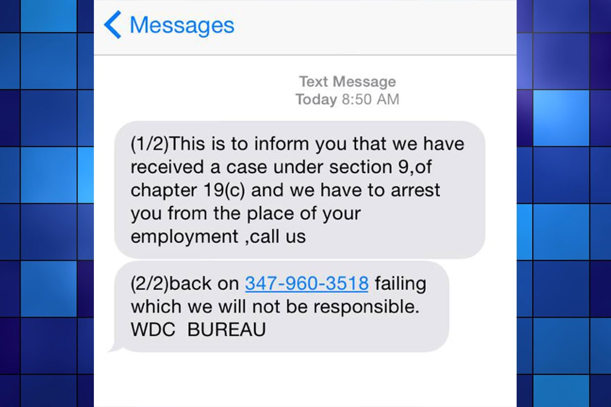 Police Warn of Text Message Scam