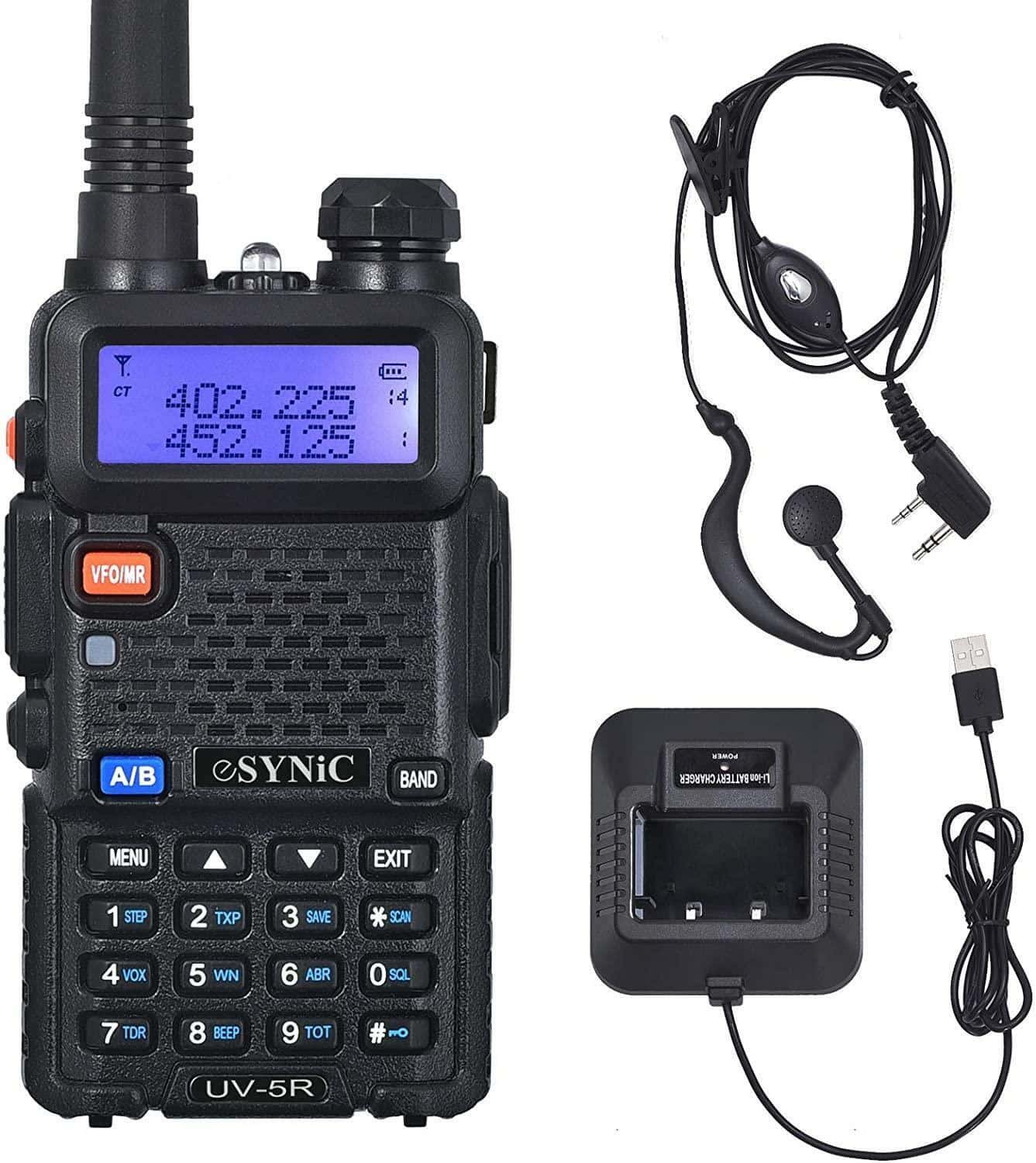Walkie Talkie Handheld Radio Scanner Police Fire Transceiver Portable ...