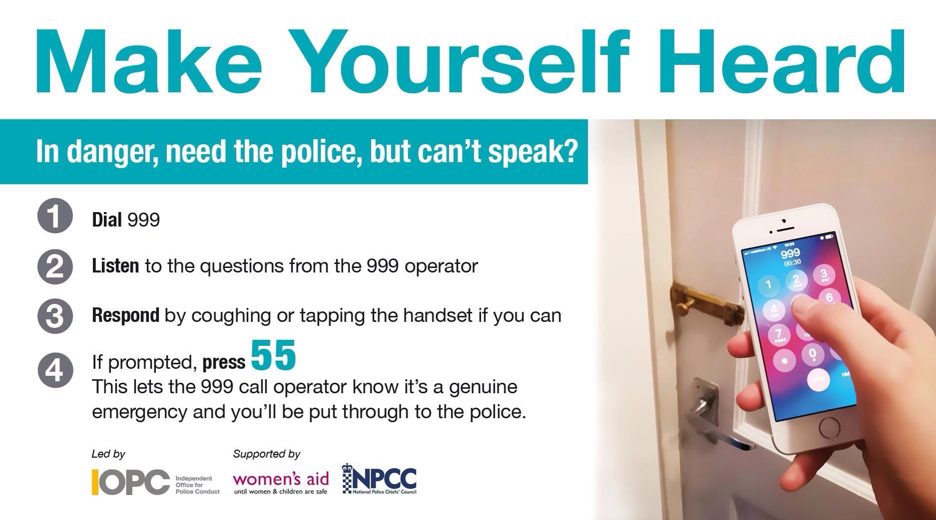 What to do if you need to call 999 but cant talk