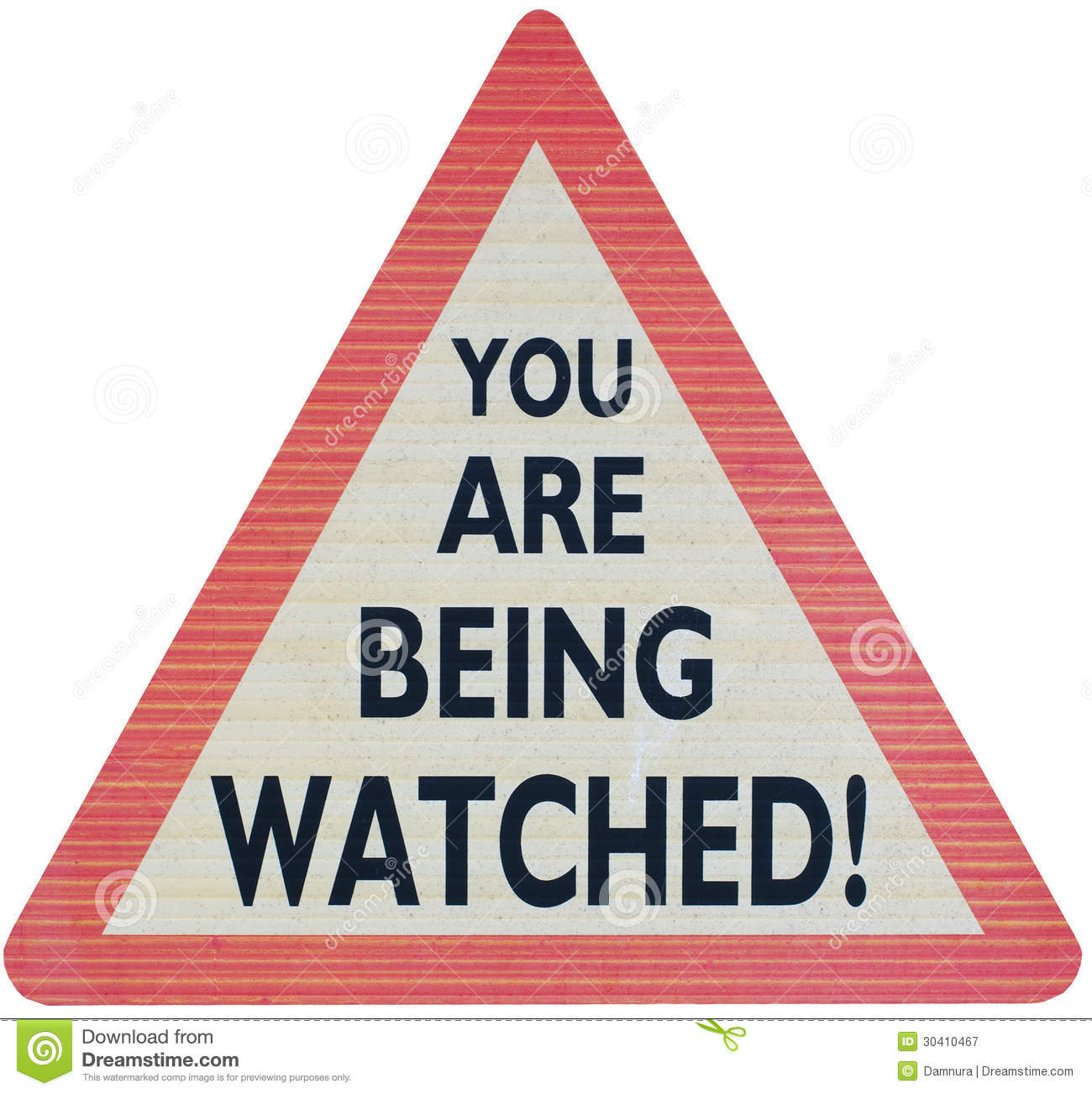 You Are Being Watched Isolated Stock Image